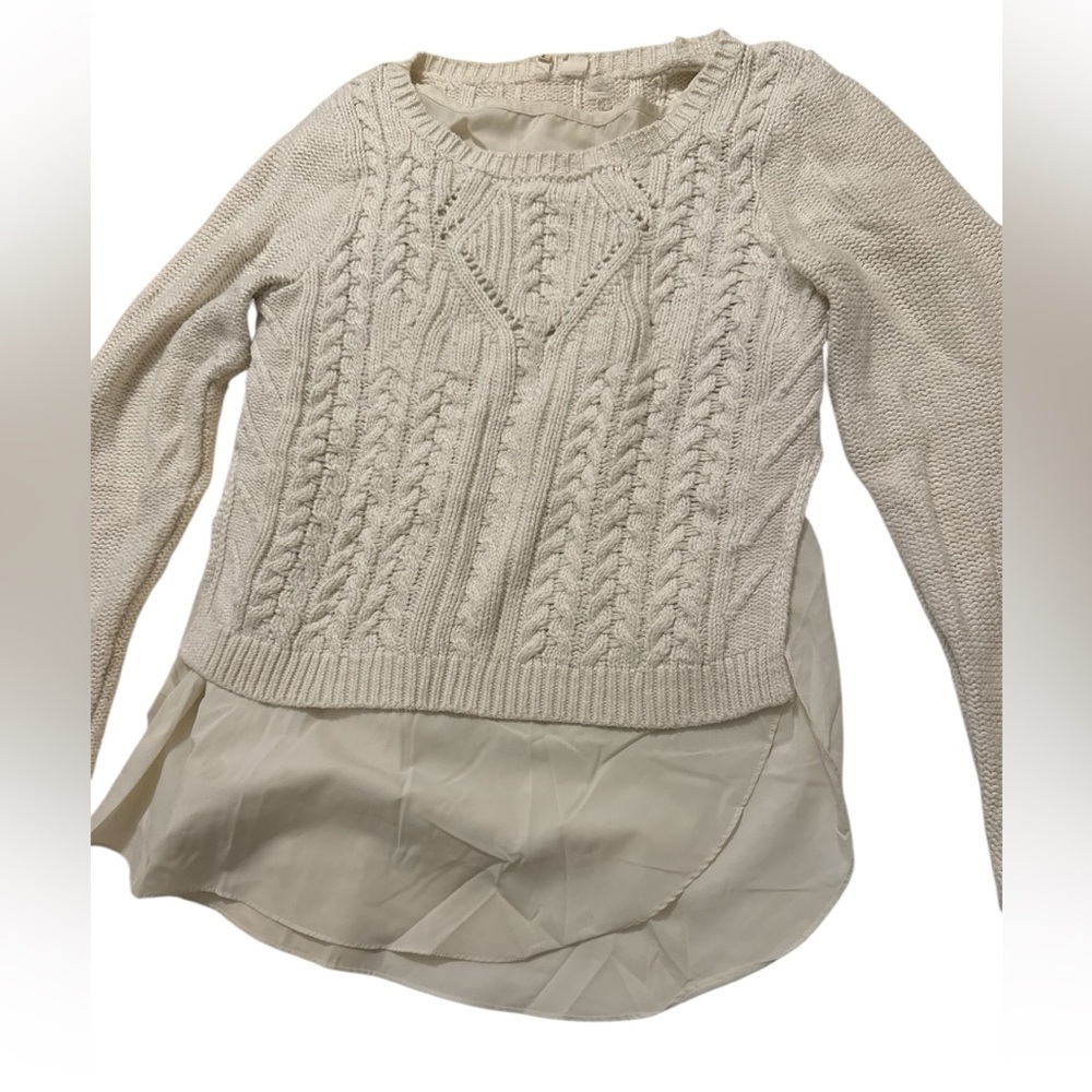 🔥Sale🔥 Anthropologie Moth Ella Cable Knit Sweater Layered
